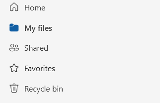 onedrive myfiles